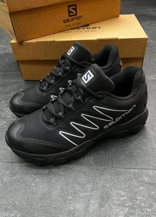 Мужские кроссовки  salomon black white