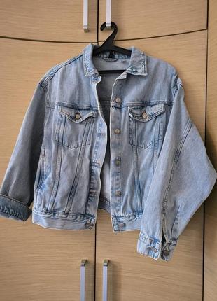 Джинсова куртка оверсайз h&m
