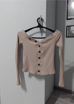 Топ, водолазка,кофта с открытыми плечами h&m