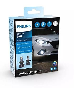 Комплект світлодіодних ламп philips h4 11342u3022x2 ultinon pro 3022 led-hl 12/24v