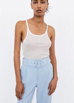 Голубые брюки zara