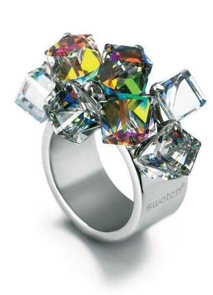 Брендовое шикарное кольцо кольца swatch love explosion