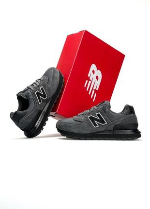 Чоловічі кросівки new balance x stone island 574 dark gray