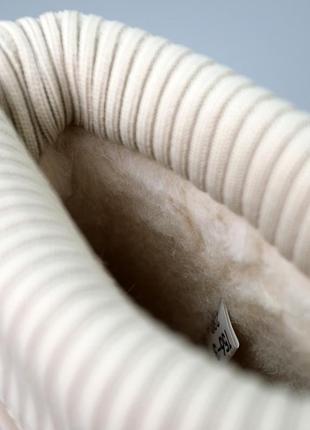 Стильні зручні бежеві уггі жіночі замшеві на платформі, зимові, натуральна...