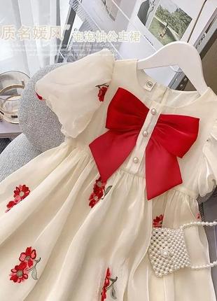 Красивое детское шифоновое платье для девочек2 фото