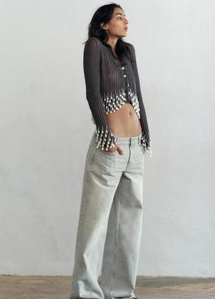 Широкие джинсы wide leg от zara, 36, 38, 40, 42р, оригинал