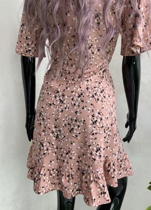 New look коротка сукня на запах в квітковий принт3 фото