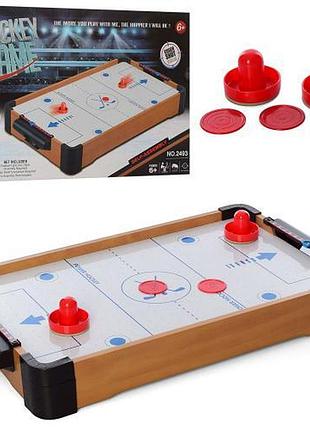 Хокей повітряний, дерев, 55,5*30,8*7,5 см, шкала ведення рахунку, бат, у кор. 49*30*7,5см