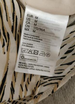 H&m платье  леопардовый принт миди с поясом  бежевое10 фото