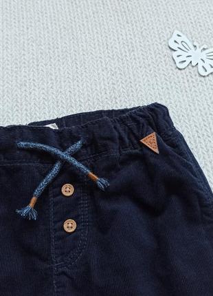 Детские вельветовые утепленные штаны 6-9 мес с подкладкой теплые штанишки для мальчика