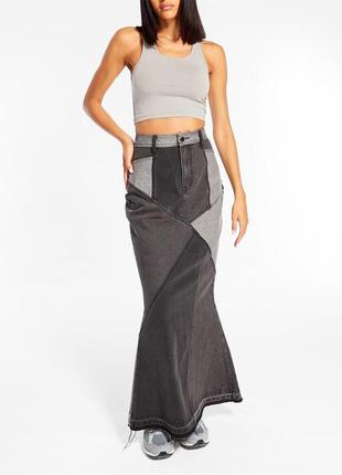 Новая макси юбка патч-ворк missguided