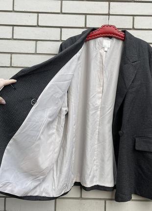 Двобортний піджак, жакет оверсайз ,великий розмір h&m6 фото