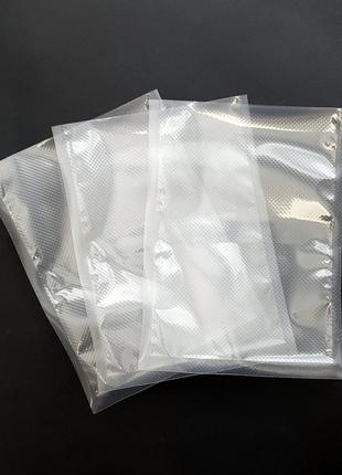 Пакети для продуктів вакуумні рифлені 11x20см 60мкм (упаковка 100 шт)