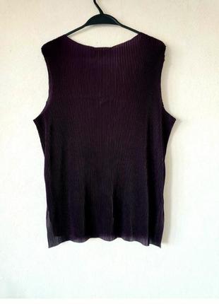 Плиссированная трендовaя блуза с удлиненной спинкой и необработаными краями темного оттенка марсал next 18 uk7 фото