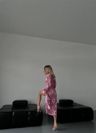 Сукня софт міді з розрізом6 фото