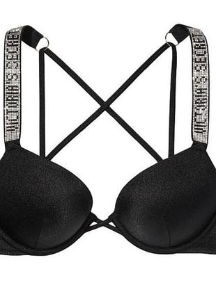Верх от купальника victoria’s secret со стразами с камнями shine strap bombshell add-2-cups push-up bikini top