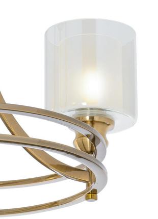 Люстра на 3 плафона, в бронзовом золоте4 фото