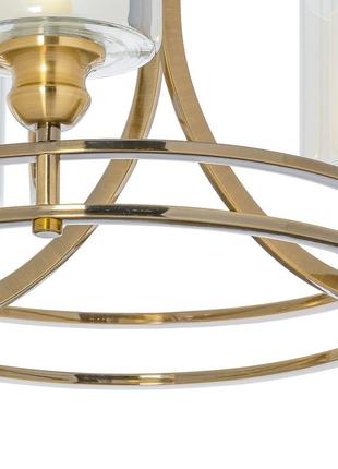 Люстра на 3 плафона, в бронзовом золоте6 фото