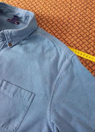 ‼️батал‼️ мужская одежда/ брендовая джинсовая рубашка 🩵 62/64/7xl размер, пог 74 см, коттон7 фото