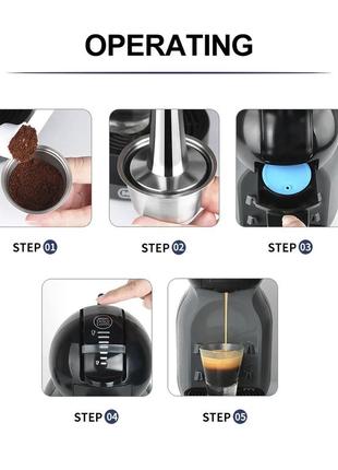 Многоразовая металлическая капсула для кофеварки dolce gusto, krups, nescafe bhj-8908 фото