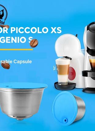 Многоразовая металлическая капсула для кофеварки dolce gusto, krups, nescafe bhj-8905 фото