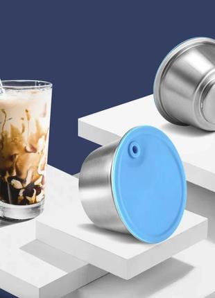 Многоразовая металлическая капсула для кофеварки dolce gusto, krups, nescafe bhj-8906 фото