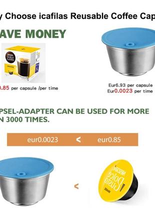 Многоразовая металлическая капсула для кофеварки dolce gusto, krups, nescafe bhj-8907 фото