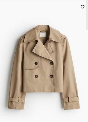 Вкорочений тренч h&m
