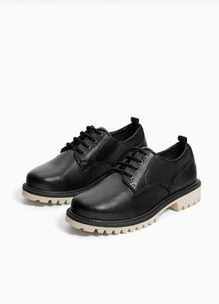 Кожаные туфли zara 2