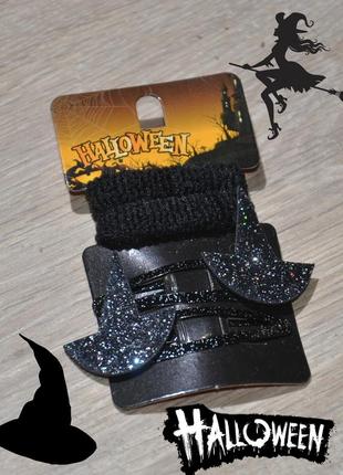 Резинки та заколки halloween. відьма ковпак шляпа чарівниця заколочки для волосся аксесуари карнавальний костюм хеллоуін хеллоуїн хелловін хеловін