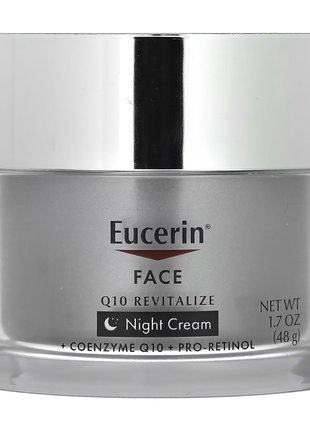 Eucerin, q10 revitalize, ночной крем для лица, без отдушки, 48 г (1,7 жидк. унции)