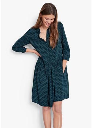 Плаття-сорочка халат hush emanuelle dress у квітковий принт із кишенями розмір м міді
