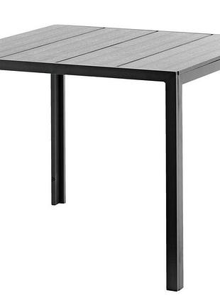 Стол квадратный 90 см черный садовый , артвуд (штучне дерево), daymart
