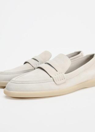 Кожаные лоферы zara