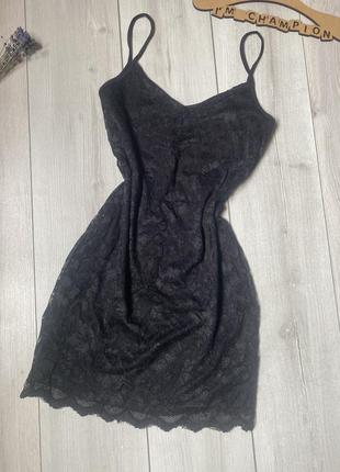Кружевное платье комбинация boohoo6 фото