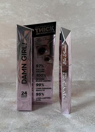 Too faced - damn girl! 24-hour mascara - тушь для ресниц, black, 13 ml