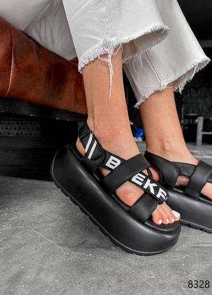 🔥босоножки женские marian черный экокожа
