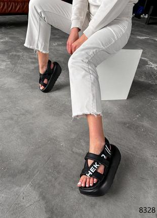 🔥босоножки женские marian черный экокожа