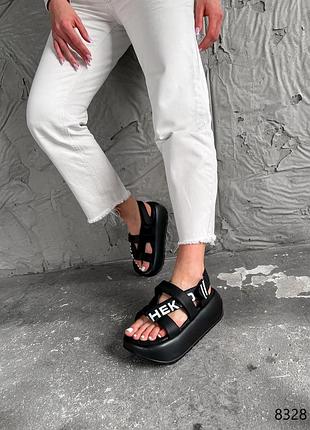 🔥босоножки женские marian черный экокожа