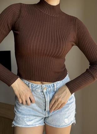 Гольф у рубчик cropped stradivarius