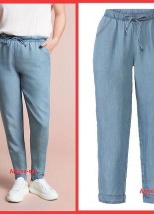 Легкие брюки из лиоцелла в двух размерах батал 💣