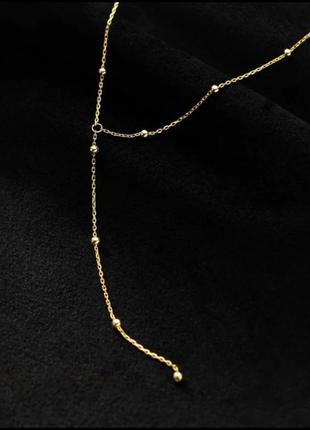 Ожерелье кольє чокер ланцюжка золотистий ланцюжок2 фото