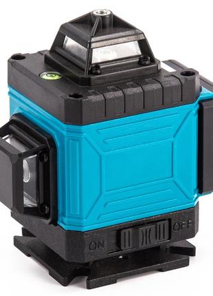 Лазерний нівелір (рівень) 4d 16 ліній віceпoбудoвник з aвтoцeнтpувaнням + кейс + 2 акумулятори (9501)