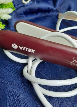 Vitek vt-1335 💇‍♀️ выпрямитель для волос электрический утюжок локон с керамическими пластинами плойка4 фото