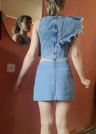 Юбка жіноча джинсова,  спідниця джинсова,  юбочка,  спідничка4 фото