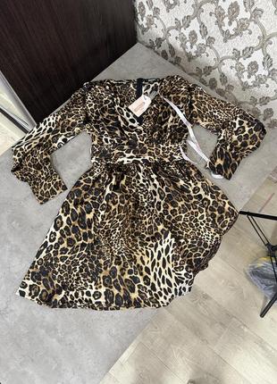 Платье леопардовое misguided1 фото