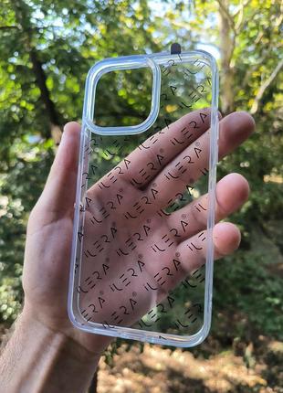 Прозорий чохол з мотузкою на iphone 14 pro max / айфон 14 про макс посилений борт / не жовтіє