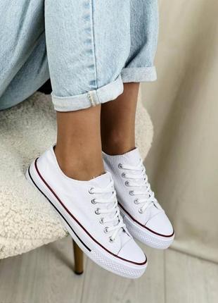 Кеды кроссовки в стиле классических белых converse10 фото