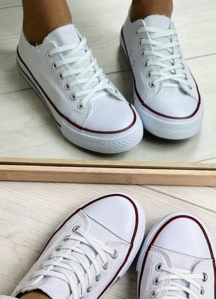 Кеды кроссовки в стиле классических белых converse8 фото