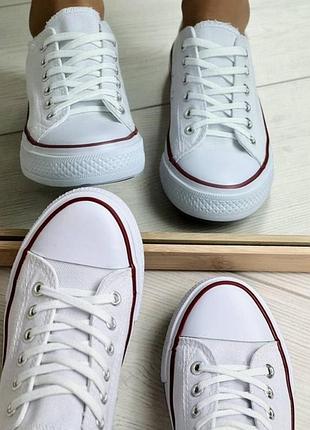 Кеды кроссовки в стиле классических белых converse